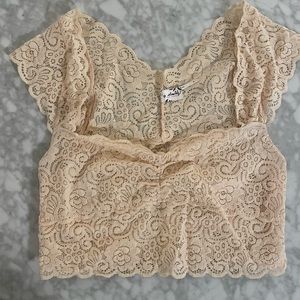 Free people lace cropped cami